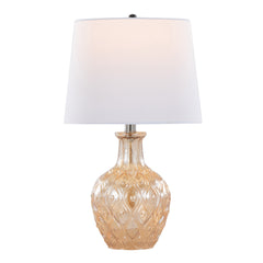Gloria Round 20" Contemporary Glass Accent Lamp - Set of 2