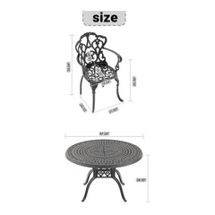 Alora 7-Piece Cast Aluminum Patio Furniture Set With Black Frame And Off-White Cushions (SAK12948)