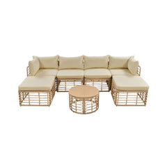 Alora 7-Piece Outdoor All-Weather Rattan Patio Sofa Set With Cushions (SAK47230)