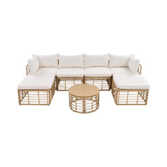 Alora 7-Piece Outdoor All-Weather Rattan Patio Sofa Set With Cushions (SAK47230)