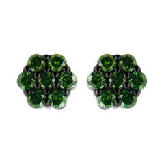 .925 Sterling Silver 1/4 Cttw Treated Yellow Diamond Floral Stud Earrings (Yellow Color, I1-I2 Clarity)