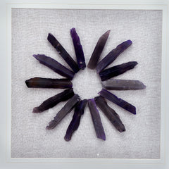 Grace Purple Agate Shadow Boxes Wall Art Set of 2 - Multicolor