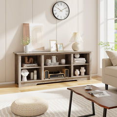 70 Inch TV Stand for up to 75 Inch Flat Screen TVs with Adjustable Shelves