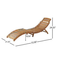 Lahaina Wood Foldable Chaise Lounge