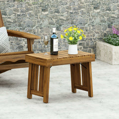 Temptation Outdoor Foldable Side Table With Slat Design