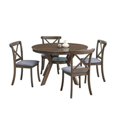 Wooden Dining Set Mid Century Modern Table and 4 Dining Chairs