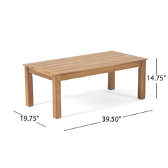 Avacyn Outdoor Acacia Wood 4-Seater Chat Set with Cushions