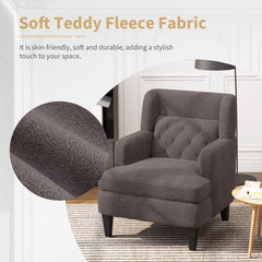 Modern Upholstered Accent Chair Tufted Armchair