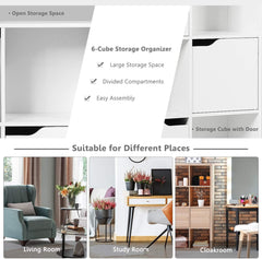 9-Cube Wooden Freestanding Bookcase for Home and Office