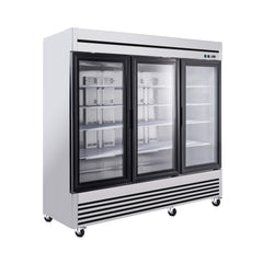 72 Cu.Ft Triple-Door Stainless Steel Commercial Reach-In Display Refrigerator (SAK26394)