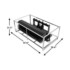 72-Inch Heavy-Duty Skid Steer Hydraulic Rotary Angle Broom Sweeper (SAK97846)