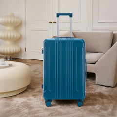 3-Piece ABS Spinner Wheel Luggage Set 20"/24"/28" Dark Blue