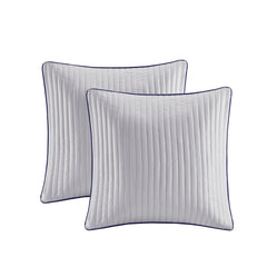 12 Piece Comforter Set with Cotton Bed Sheets Navy Queen