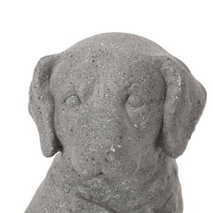 MGO Dog Statue, Outdoor Stone Gray, No Assembly Required