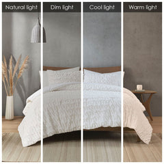 King/Cal King Ruched Fur Down Alternative Comforter Set