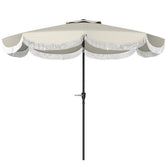 Vented Patio Table Umbrella, Outdoor Umbrella with Crank, 8 Ribs, Push Button Tilt