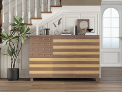55-Inch Hand-Carved Buffet Sideboard Cabinet
