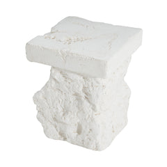 Talia Outdoor Patio Modern Artistry MGO Side Table, White