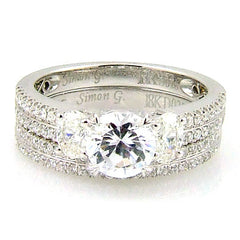 1.05ct Engagement Ring Set 18KT White Gold