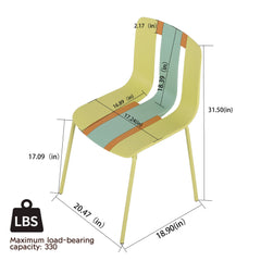 modern striped chair set with folding table