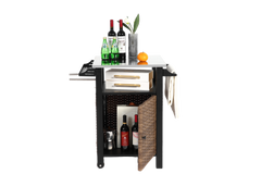 Single Door Outdoor Bar Cart with Stainless Steel Tabletop