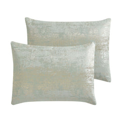 Vesta Gold Satin Circle-Quilted 7-Piece Comforter Set