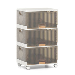 3/4/5/6-Cube Stackable Storage Bins with Detachable Wheels