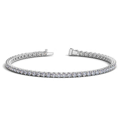 Lab Grown Round Diamond Tennis Bracelet in 14k White Gold (4 cctw F/G VS2/SI1)