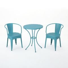 Yearn 3-Piece Bistro Set with Table and 2 Chairs, Blue