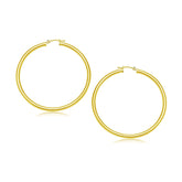 10k Yellow Gold Polished Hoop Earrings (30 mm)