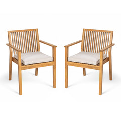 Patio Dining Chair, Comfortable Waterproof Seating (Set of 2)