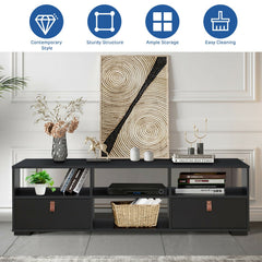 TV Stand Entertainment Media Center Console for TV's up to 60 Inch with Drawers Walnut