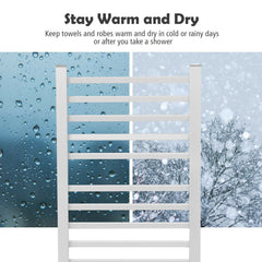 2-in-1 150W Freestanding and Wall-mounted Towel Warmer Drying Rack with Timer