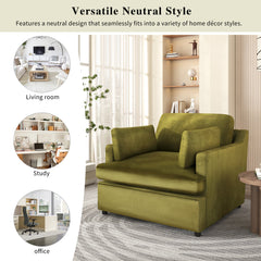 Mirod Oversized Velvet Accent Chair with Armrest Cushions