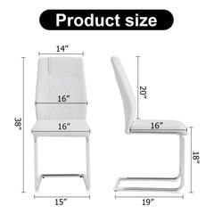Modern Dining Chairs With Padded Seat, Metal Legs
