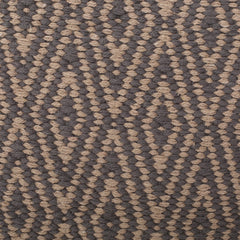 Amuleto Hand Loomed Cotton Pouf - Dark Gray / Brown