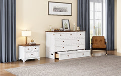 Solid Pine Murphy Bed Chest with Charging Station and Large Storage Drawer