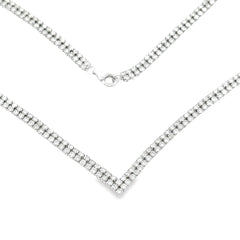 7.00ct Diamond Tennis Necklace 14KT White Gold