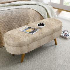 Modern Ottoman Storage Bench Upholstered Seat
