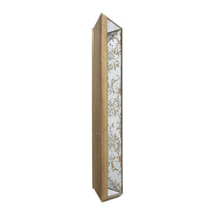 Antique Rectangle Mirror with Floral Accents