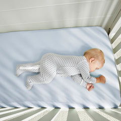BedGear Dri Tec Crib Sheet, Baby Blue Cooling Fit