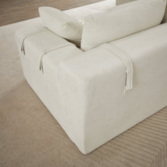 Modern Chenille Upholstered Sectional Sofa Couch Set