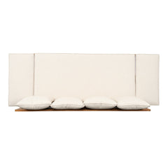 Outdoor Patio Daybed Sofa, 3-Seat Sofa with Foldable Arm & Removable Cushions