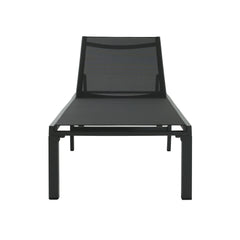 Westport Adjustable Outdoor Chaise Lounge Set of 2 Black Aluminum Frame