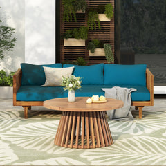 Claremont Patio Furniture Sets: 3-Seater Daybed + Acacia Wood Table