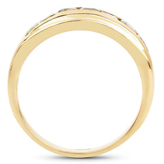 14K Yellow Gold Plated 1.26 Carat Genuine Green Sapphire .925 Sterling Silver Ring