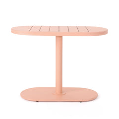 Outdoor Metal Seating Set with Coffee Table and 2 Chairs, Pink