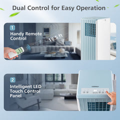 3-in-1 10000 BTU Air Conditioner with Humidifier and Smart Sleep Mode