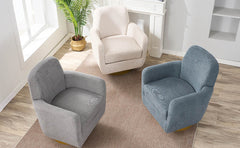 360 Degree Rotation Armchair Cotton Linen