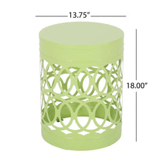 Outdoor Metal Large End Table, Modern Design
